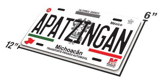 Apatzingán Michoacan License Plate