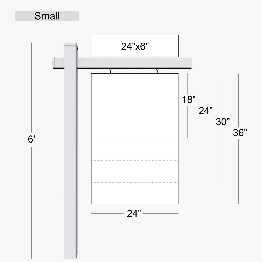 Real Estate Post 24”x24” (Small Post)