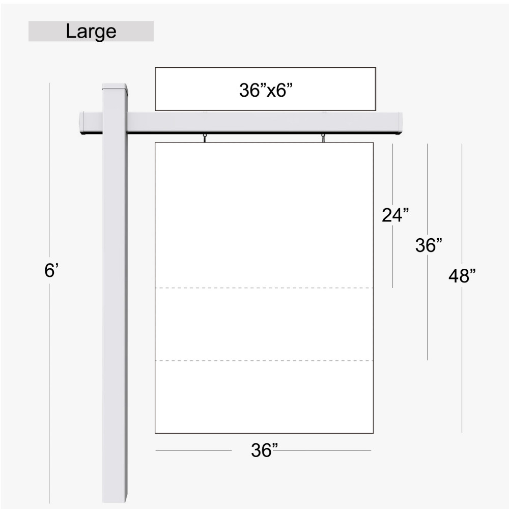Real Estate Post 24”x24” (Small Post)