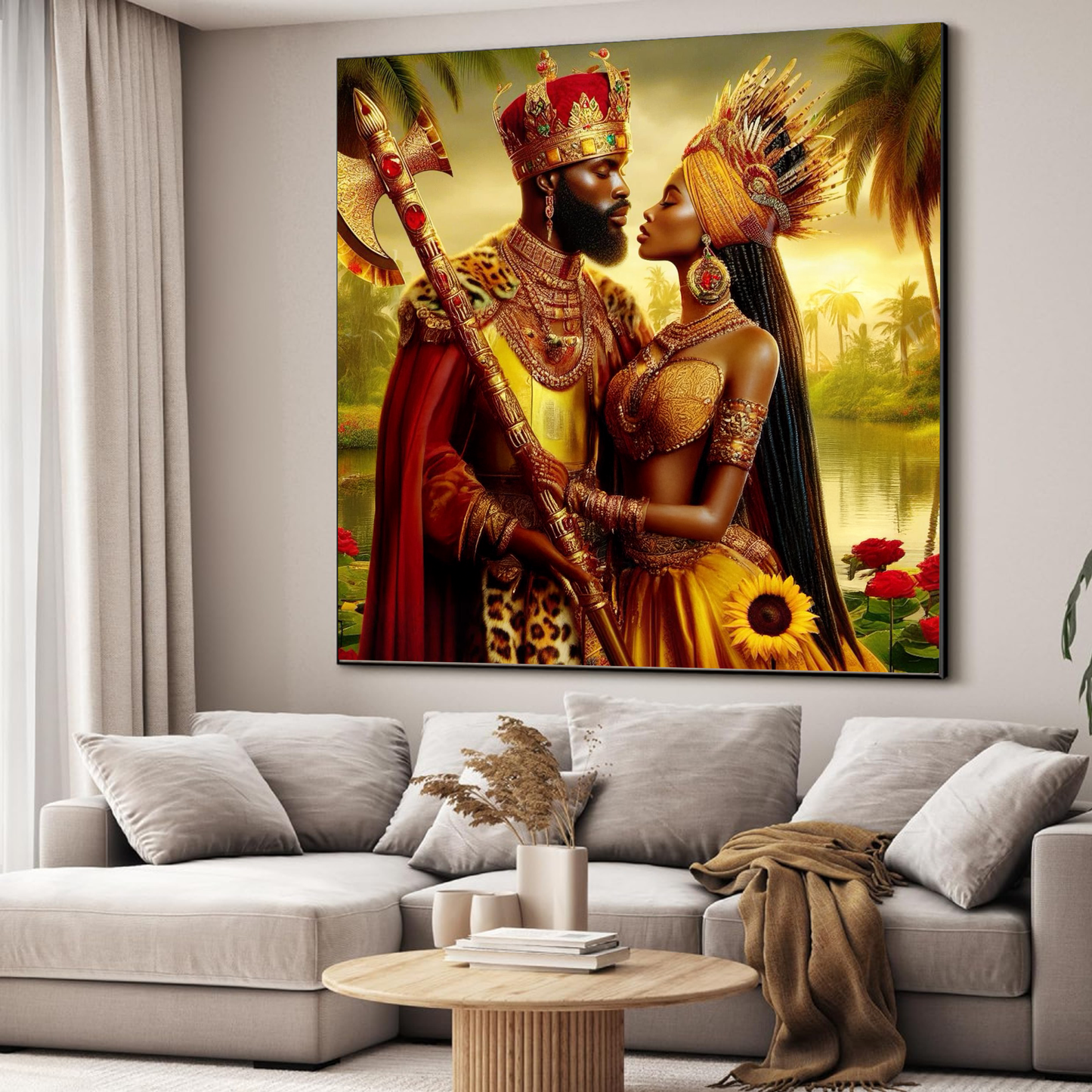 Shngo & Oshun Wall Art 72"x72"