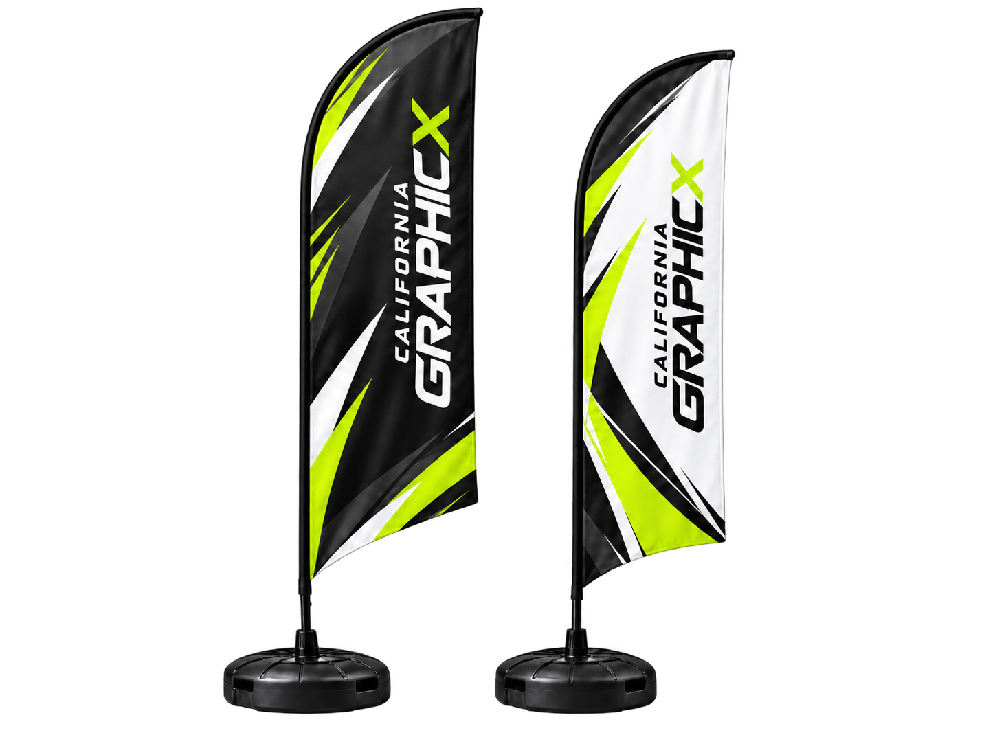 Flags & banner stands product concept mockup