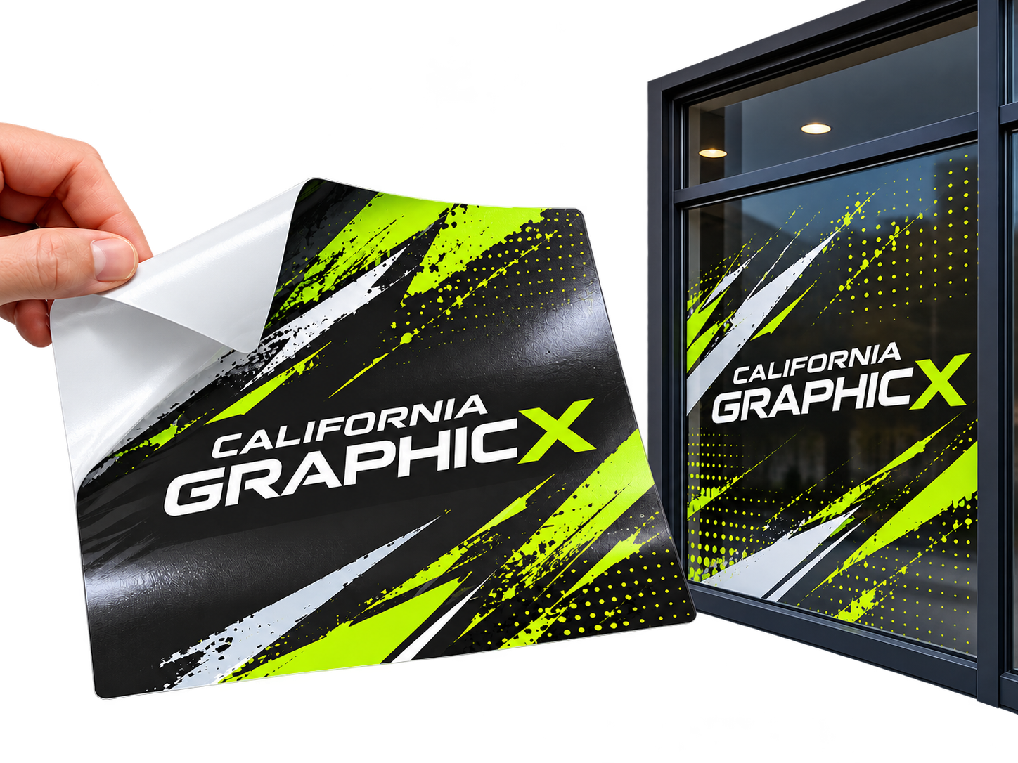Adhesive & window graphics product concept mockup