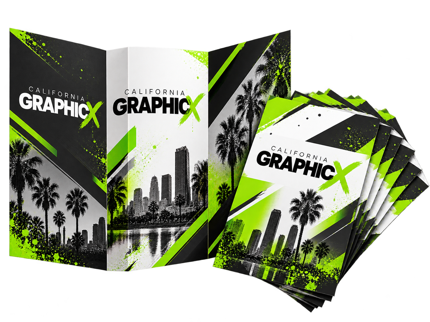 California Graphicx brochures and flyers concept mockup