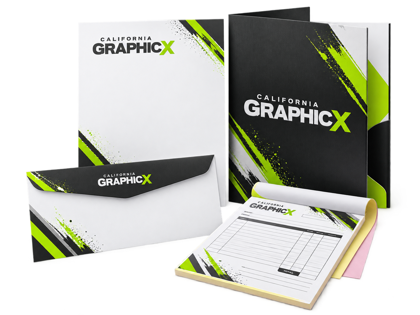 California Graphicx stationery and business forms concept mockup