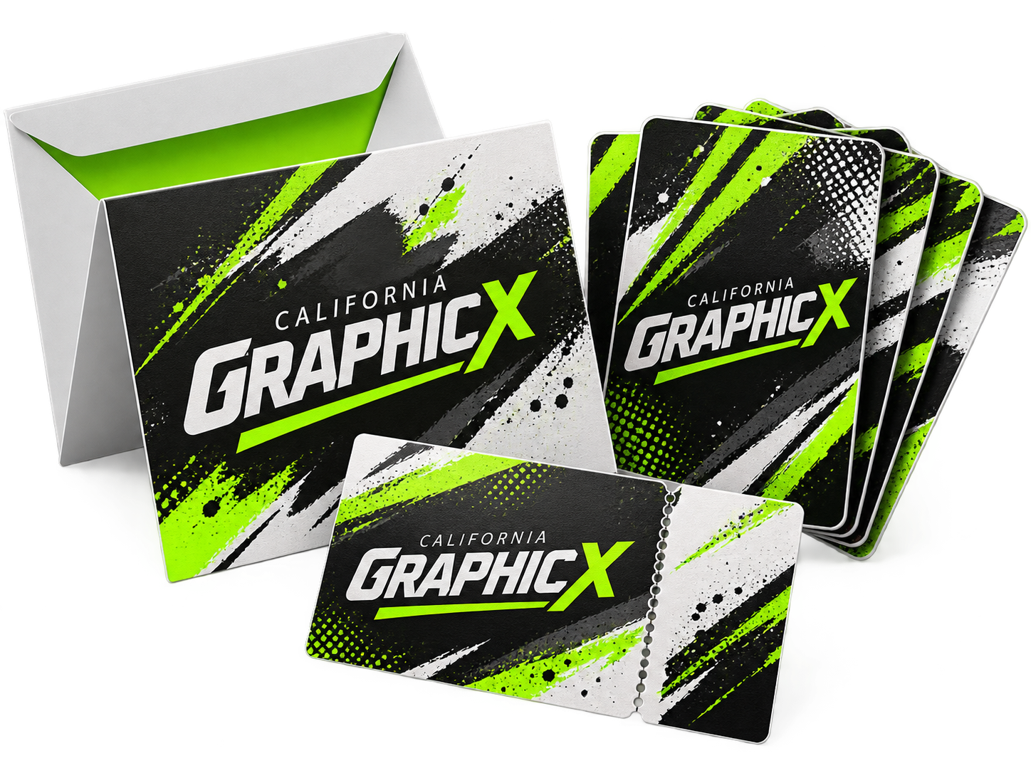 California Graphicx greeting and custom cards concept mockup